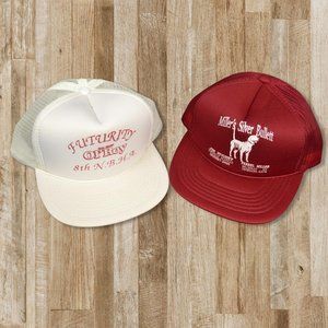 Vintage Trucker Hat Lot 2 Ol’ Roy NBHA Futurity Miller’s Silver Bullett Dog